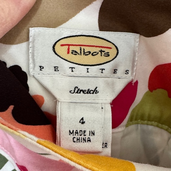 Talbots Floral A-Line Skirt - Multicolor 4 petite - Picture 3 of 6
